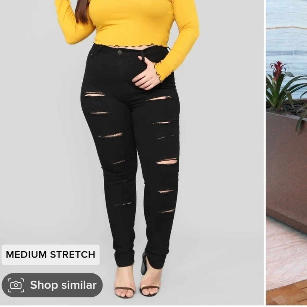 FashionNova Size 15/16 Black Hug So Tight High Rise Jeans